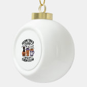 Freshly Boo'd Coffee Halloween Keramik Kugel-Ornament (Rechts)