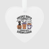 Freshly Boo'd Coffee Halloween Ornament (Vorderseite)