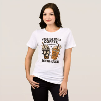 Freshly Boo'd Coffee Halloween T - Shirt - Niedlic