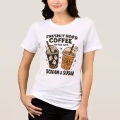 Freshly Boo'd Coffee Halloween T - Shirt - Niedlic (Vorderseite)
