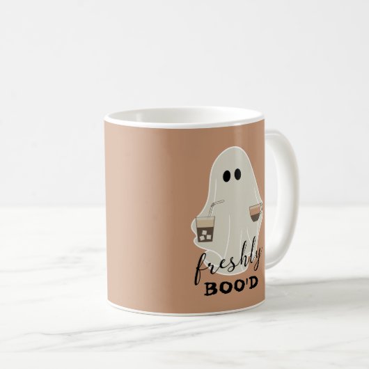 Freshly Boo'd | Halloween Niedlich Ghost Lovers Br Kaffeetasse (VorderseiteRechts)