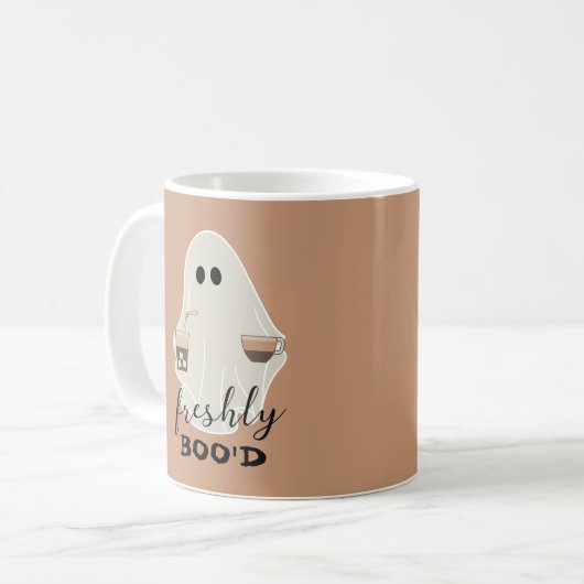 Freshly Boo'd | Halloween Niedlich Ghost Lovers Br Kaffeetasse (Vorderseite Links)