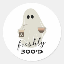 Freshly Boo'd | Halloween Niedlich Ghost Runder Aufkleber