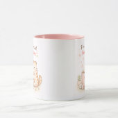 Freshly Brewed Kawaii Cute Kitty Cat Coffee Pink Tasse (Zentrum)