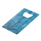 Freshly Dyed Blue Handmade Thai Silk Geldkarten Flaschenöffner (Vorderseite Schrägansicht)