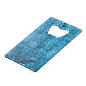 Freshly Dyed Blue Handmade Thai Silk Geldkarten Flaschenöffner (Rückseite Schrägansicht)