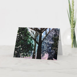 Freshly Fallen Snow Watercolor Holiday Card Feiertagskarte
