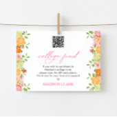 Freshly Graduated Floral Citrus College Fund Begleitkarte