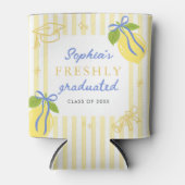 Freshly Graduated Lemon Blue Bow Graduation Dosenkühler (Vorderseite)