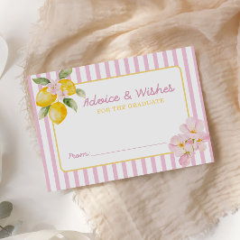 Freshly Graduated Lemon Graduation Advice Wishes Begleitkarte