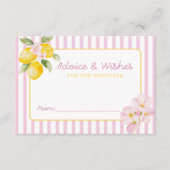 Freshly Graduated Lemon Graduation Advice Wishes Begleitkarte (Vorderseite)