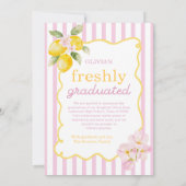 Freshly Graduated Lemon Graduation Announcement Einladung (Rückseite)