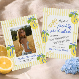 Freshly Graduated Lemon Graduation Announcement Einladung