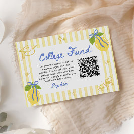 Freshly Graduated Lemon Graduation College Fund Begleitkarte