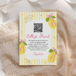 Freshly Graduated Lemon Graduation College Fund Begleitkarte