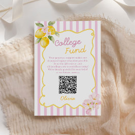 Freshly Graduated Lemon Graduation College Fund Begleitkarte