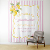 Freshly Graduated Lemon Graduation Decor Wandteppich (Beispiel)