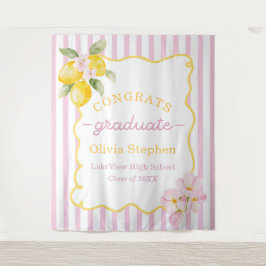 Freshly Graduated Lemon Graduation Decor Wandteppich