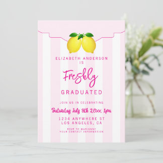 Freshly Graduated Lemon Graduation Einladung