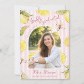 Freshly Graduated Lemon Graduation Party Einladung (Vorderseite)