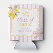 Freshly Graduated Lemon Pink Stripes Graduation Dosenkühler (Rückseite)