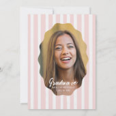 Freshly Graduated Lemon Stripe Graduation Party Einladung (Rückseite)