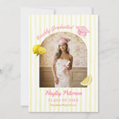 Freshly Graduated Lemonade Graduation Ankündigung (Vorderseite)