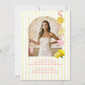 Freshly Graduated Lemonade Graduation Ankündigung (Rückseite)