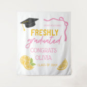 Freshly Graduated Lemonade Graduation Backdrop Wandteppich (Vorderseite)
