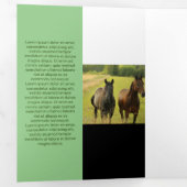 Freshly Green Tone Squared Off Qr Code Dreifach Gefaltete Karte (Innen Erste Seite)