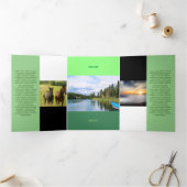 Freshly Green Tone Squared Off Qr Code Dreifach Gefaltete Karte (Innenseite)