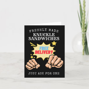 Freshly Made Knuckle Sandwiches - Boxing Fist Figh Karte