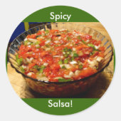 Freshly Made Salsa Runder Aufkleber (Vorderseite)