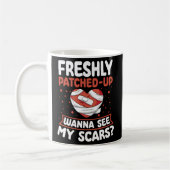 Freshly Patched-up Wanna sieht meine Narben Herz S Kaffeetasse (Links)