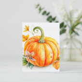 Freshly Picked Autumn Harvested Pumpkin Postkarte (Stehend Vorderseite)