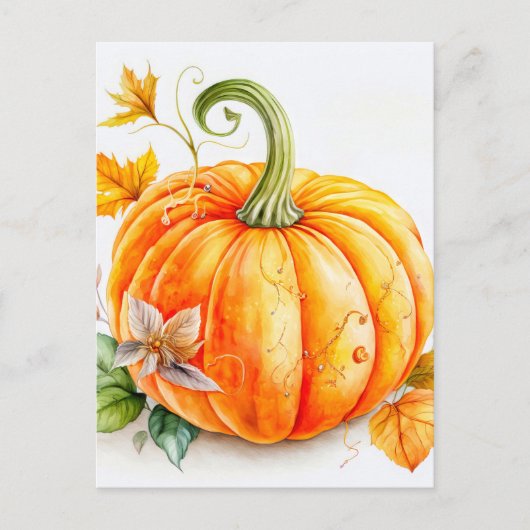Freshly Picked Autumn Harvested Pumpkin Postkarte (Vorderseite)