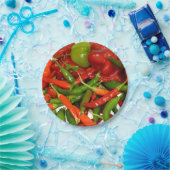 Freshly Picked Chillies Paper Plate Pappteller (Party)