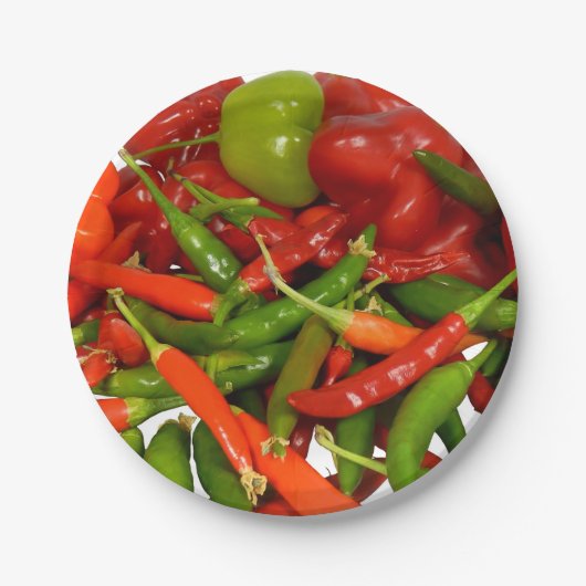 Freshly Picked Chillies Paper Plate Pappteller (Vorderseite)