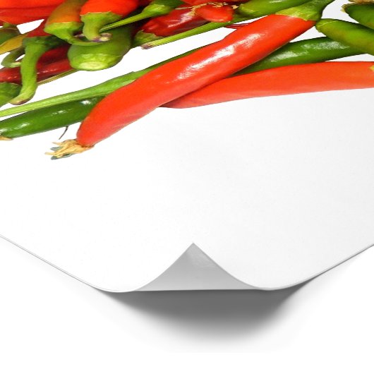 Freshly Picked Chillies Poster (Ecke)