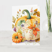 Freshly Picked Fall Harvested Pumpkin Karte (Vorderseite)
