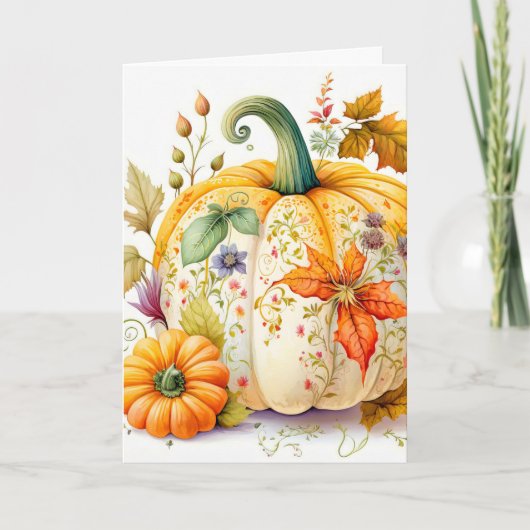 Freshly Picked Fall Harvested Pumpkin Karte (Vorderseite)