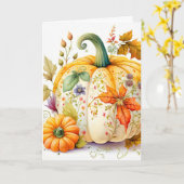 Freshly Picked Fall Harvested Pumpkin Karte (Gelbe Blume)