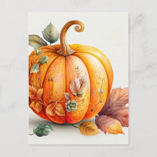 Freshly Picked Fall Harvested Pumpkin Postkarte (Vorderseite)
