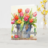 Freshly Picked Tulip Blume Karte (Gelbe Blume)