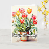 Freshly Picked Tulip Blume Karte (Gelbe Blume)