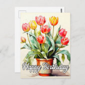 Freshly Picked Tulip Blume Postkarte (Vorne/Hinten)