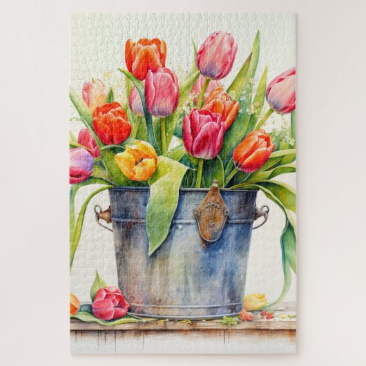 Freshly Picked Tulip Blume Puzzle (Vertikal)