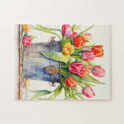 Freshly Picked Tulip Blume Puzzle (Horizontal)