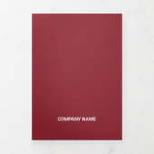 Freshly Red Tone Squared Off Qr Code Tri-Falten-Ka Dreifach Gefaltete Karte (Cover)