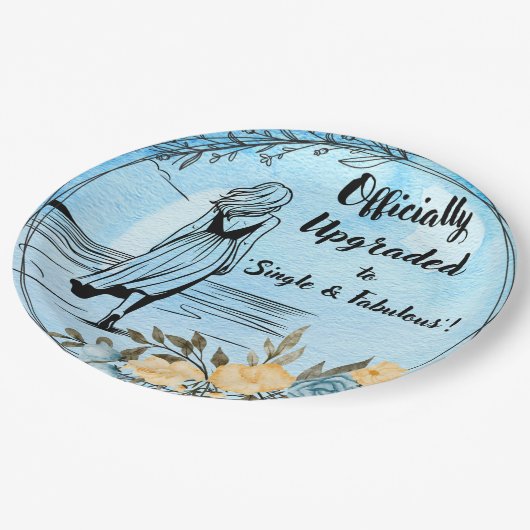 Freshly Scheidung Party Paper Teller - Funny (Schrägansicht)